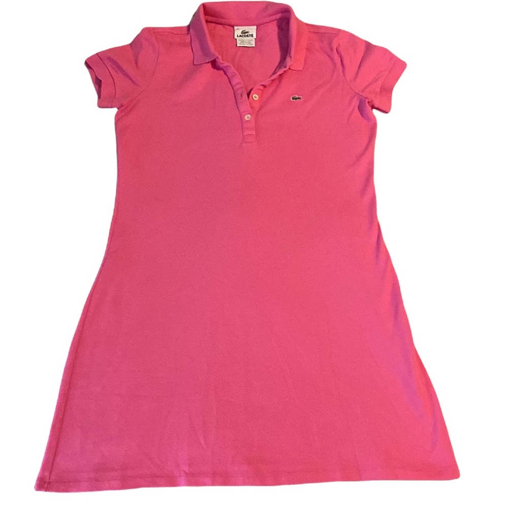 Pink Lacoste Polo Dress Size 40